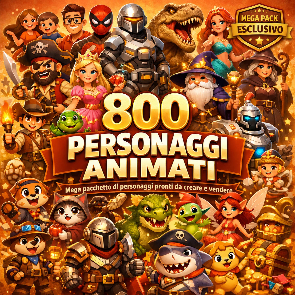 ⚡ 800 Personaggi Animati